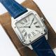 New Cartier Santos Dumont For Sale - Replica Cartier Blue Leather Watch (2)_th.jpg